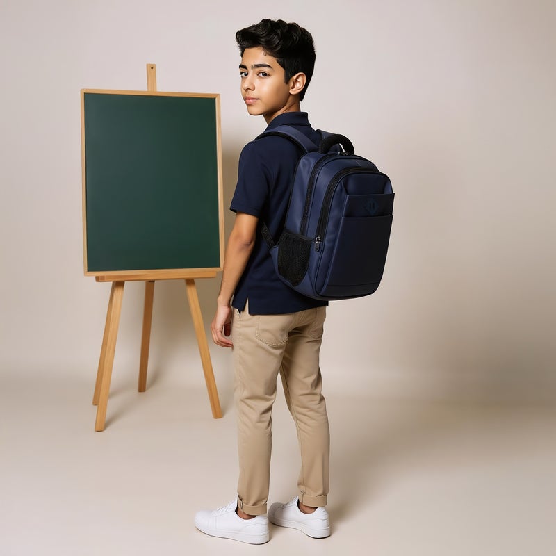 LIFESTYLE Solid Navy Backpack for Kids - Image 3